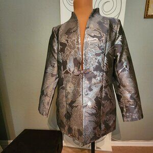 NWT Soft Surroundings Brocade Metallic Jacquard Jacket